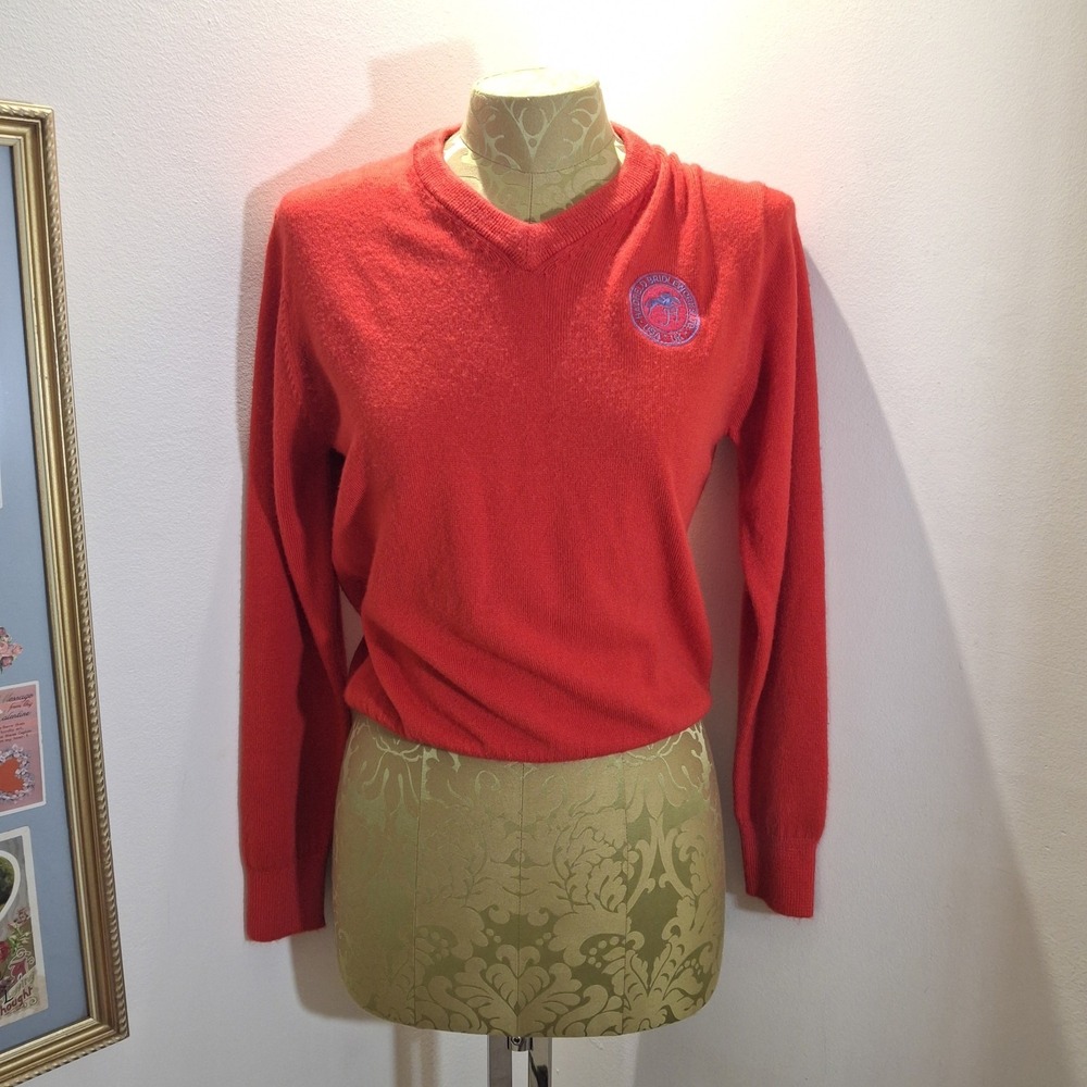 Hadfield Bridle Cynthia Munro Equestrian Soft Cashmerlon Red Sweater Relaxed XS